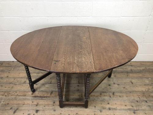 Antique 19th Century Oak Gateleg Dining Table (1 of 10)