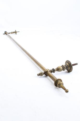 Antique Brass Curtain Pole & Brackets (1 of 13)