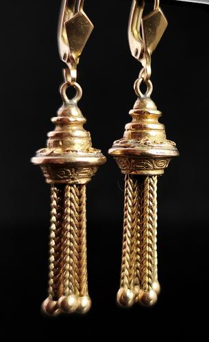 Victorian 9ct Gold Tassel Earrings (1 of 7)