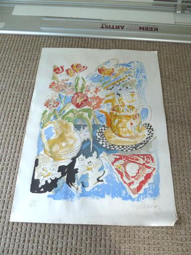 Modern British , Bloomsbury Group L/E Still Life Print- Indistinctly Signed (1 of 7)