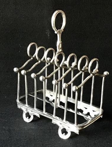 Aesthetic Movement Silver Plated 7 Bar Toast Rack (1 of 6) Aesthetic Movement Silver Plated 7 Bar Toast Rack (1 of 6)