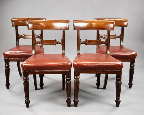 Set of 4 George III Mahogany Dining Chairs (1 of 9)