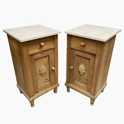 Pair of Continental Pine Bedside Cabinets (1 of 7)