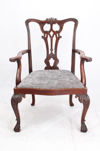 Edwardian Mahogany Chippendale Desk Chair (1 of 13)