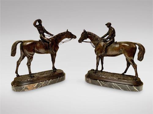 Jules Moigniez - Bronze Pair of Racehorses & Jockeys (1 of 8)