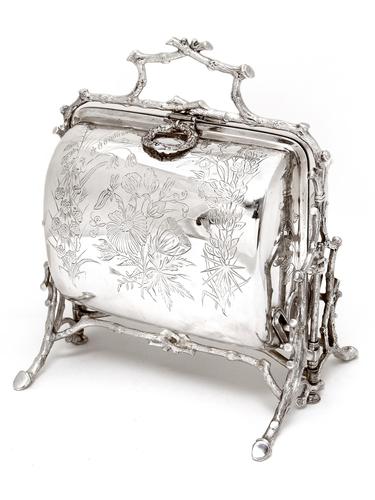 Victorian Fenton Brothers Beautifully Engraved Silver Plated Biscuit Warmer (1 of 4)