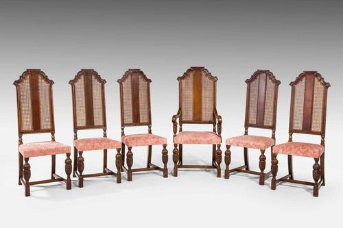 Set of Five Side and One Armchair Oak and Mahogany High Back Chairs (1 of 10) Set of Five Side and One Armchair Oak and Mahogany High Back Chairs (1 of 10)