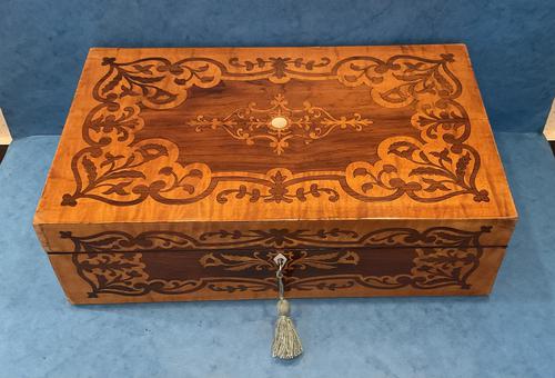 William IV Maple & Rosewood Marquetry Writing Slope (1 of 14)