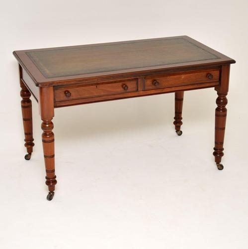 Antique Victorian Mahogany Leather Top Writing Desk (1 of 10)