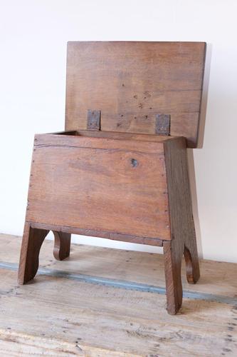 Antique Vintage Fruitwood Box Stool with Hinged Lid (1 of 14) Antique Vintage Fruitwood Box Stool with Hinged Lid (1 of 14)