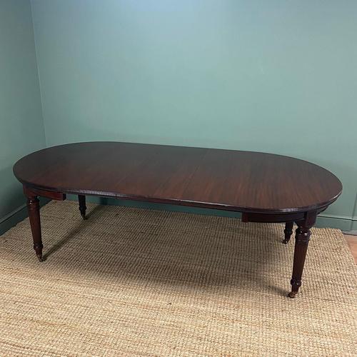 Large Victorian Figured Mahogany Antique Wind-out Dining Table (1 of 10) Large Victorian Figured Mahogany Antique Wind-out Dining Table (1 of 10)