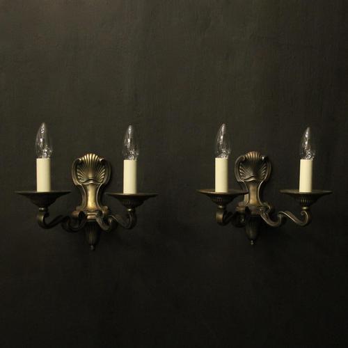 French Pair Of Burnished Silvered Wall Lights (1 of 10) French Pair Of Burnished Silvered Wall Lights (1 of 10)
