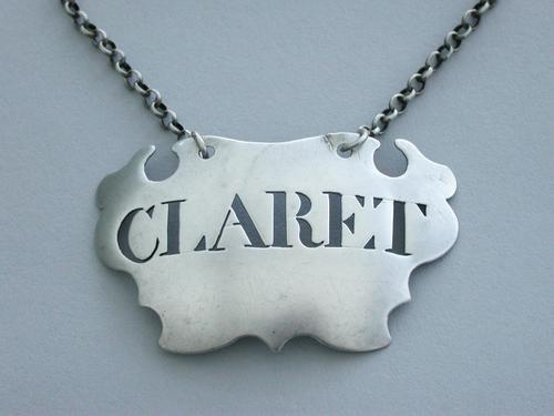 George II Silver Plain Escutcheon Wine Label Claret (1 of 6) George II Silver Plain Escutcheon Wine Label Claret (1 of 6)