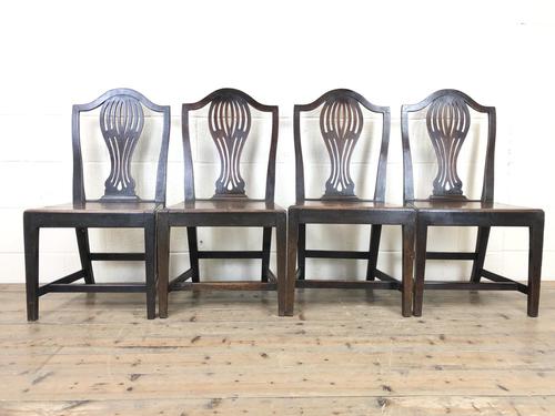 Set of Four Welsh Oak Farmhouse Chairs (1 of 10)