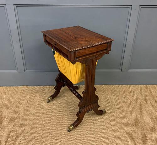 Regency Period Rosewood Work Table (1 of 15)