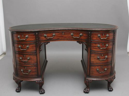 Superb Quality Edwardian Mahogany Kidney Shaped Desk (1 of 12) Superb Quality Edwardian Mahogany Kidney Shaped Desk (1 of 12)