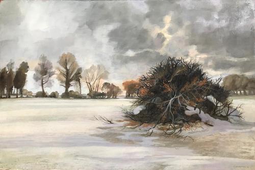 Original Tempera on Board 'winter Scene' by Peter Gardner Roi.rba. B.1921. Signed and Dated 1988 (1 of 1) Original Tempera on Board 'winter Scene' by Peter Gardner Roi.rba. B.1921. Signed and Dated 1988 (1 of 1)