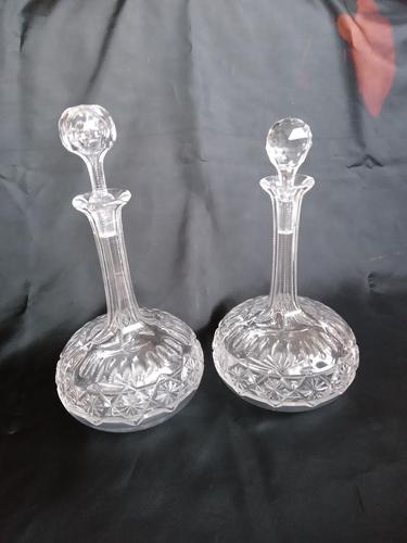 Pair of Crystal Decanters - Ready for the Christmas Port (1 of 6)