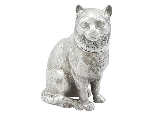 Sterling Silver Cat Shaker - Antique Victorian 1876 (1 of 9) Sterling Silver Cat Shaker - Antique Victorian 1876 (1 of 9)