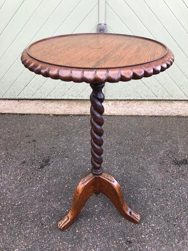 Antique Oak Tripod Wine Table (1 of 6)