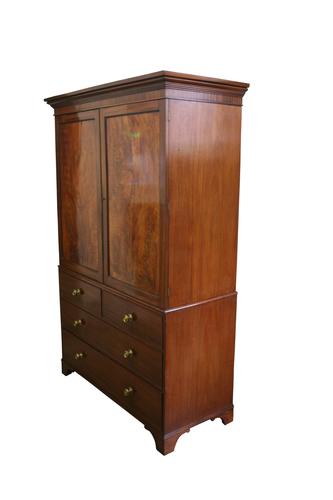 Regency Mahogany Converted Linen Press (1 of 6)