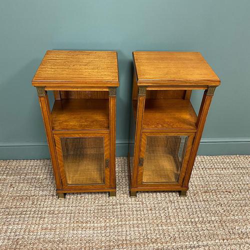 Unusual Pair of Victorian Satinwood Antique Cabinets (1 of 6) Unusual Pair of Victorian Satinwood Antique Cabinets (1 of 6)