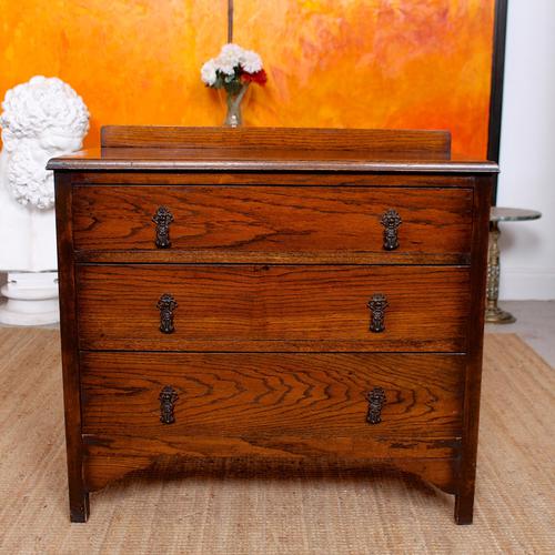 Oak Chest of Drawers Solid Wild Oak c.1920 (1 of 13)