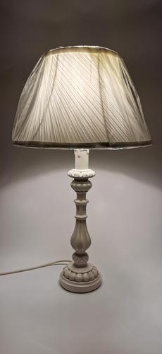 White Painted Plaster Lamp Mid 20th Century (1 of 7) White Painted Plaster Lamp Mid 20th Century (1 of 7)