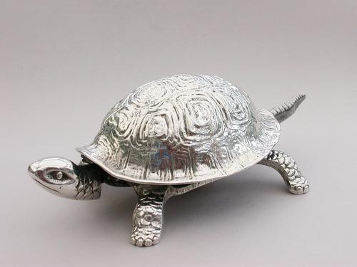 Edwardian Novelty Silver Mounted Tortoise Desk Bell, By Grey & Co, Chester, 1909 (1 of 10) Edwardian Novelty Silver Mounted Tortoise Desk Bell, By Grey & Co, Chester, 1909 (1 of 10)