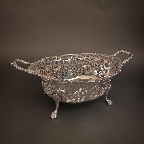 Silver Mappin & Webb Victorian Twin Handled Basket (1 of 4)