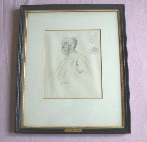 Augustus John: A Good Framed Sketch with Sotheby's Early Valuation Early 20th Century (1 of 7) Augustus John: A Good Framed Sketch with Sotheby's Early Valuation Early 20th Century (1 of 7)