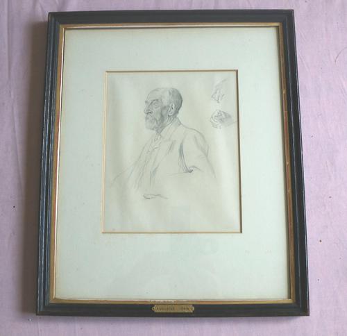 Augustus John: A Good Framed Sketch with Sotheby's Early Valuation Early 20th Century (1 of 7)