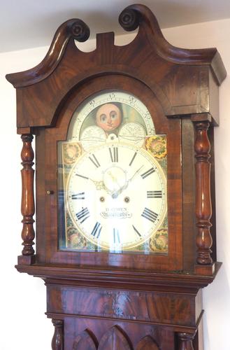 Fine English Longcase Clock D Cowed Manchester 8-day Striking Grandfather Clock Solid Mahogany Case (1 of 19)