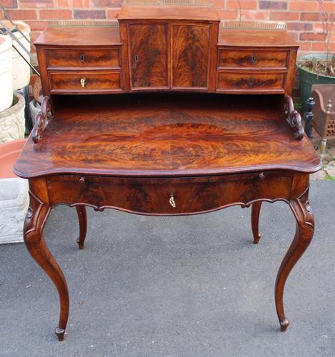 1900's Mahogany Bonheur de Jour - French Writing Desk (1 of 5)