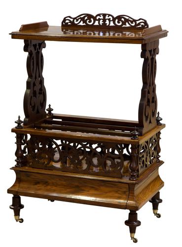 Victorian Figured & Burr Walnut Canterbury (1 of 7) Victorian Figured & Burr Walnut Canterbury (1 of 7)