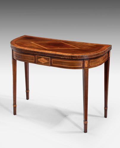 Late 18th Century Mahogany D Shaped Card Table (1 of 6) Late 18th Century Mahogany D Shaped Card Table (1 of 6)
