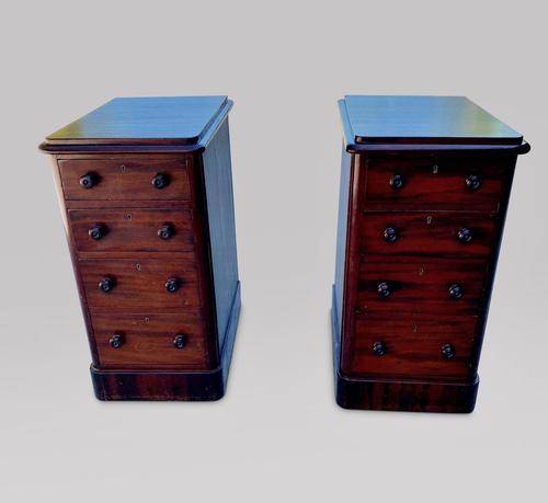 Pair of Four Drawer Bedside Pedestal Tables (1 of 3)