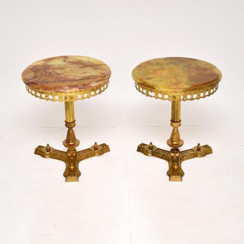 Antique French Brass and Onyx Side Table (1 of 7) Antique French Brass and Onyx Side Table (1 of 7)