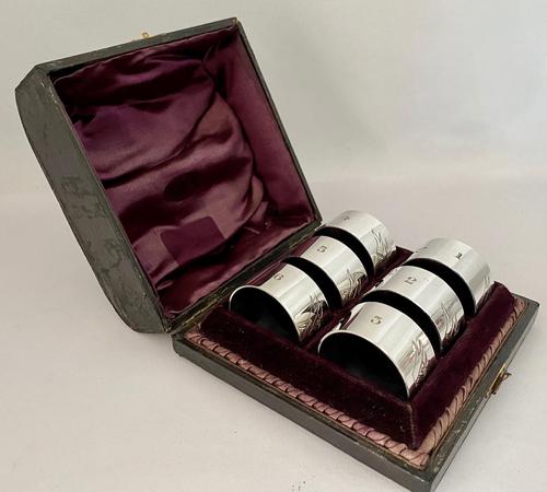Set of Six Silver Plated Napkin Rings (1 of 6) Set of Six Silver Plated Napkin Rings (1 of 6)