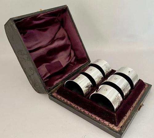 Set of Six Silver Plated Napkin Rings (1 of 6)