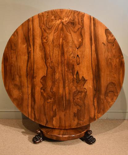 19th Century Rosewood Breakfast Table with Hairy Paw Feet (1 of 9)