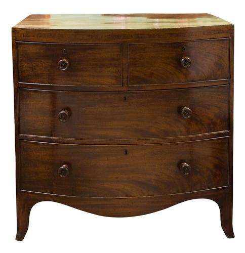 19th Century Bow-fronted Mahogany Chest of Drawers (1 of 6) 19th Century Bow-fronted Mahogany Chest of Drawers (1 of 6)