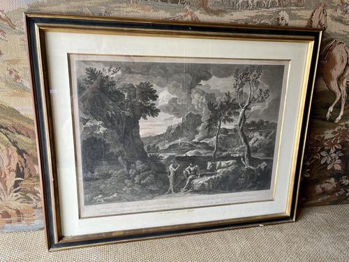 Large 18th Century Engraving of a Rural Scene (1 of 5)