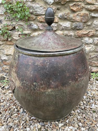 Large Copper Lidded Log Bin (1 of 5) Large Copper Lidded Log Bin (1 of 5)