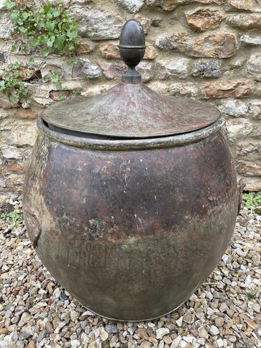 Large Copper Lidded Log Bin (1 of 5)