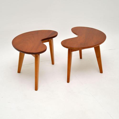 Pair of Vintage Walnut Kidney Side Tables (1 of 8) Pair of Vintage Walnut Kidney Side Tables (1 of 8)