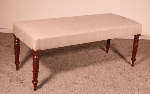 19th Century English Mahogany Bench (1 of 8) 19th Century English Mahogany Bench (1 of 8)