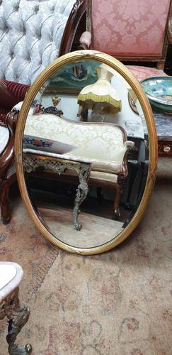 Edwardian Oval Gilt Mirror (1 of 3)