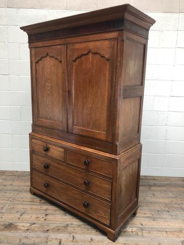 Antique 19th Century Welsh Oak Press Cupboard (1 of 14)