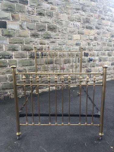 Antique Victorian Brass & Iron Double Bed Frame (1 of 7)